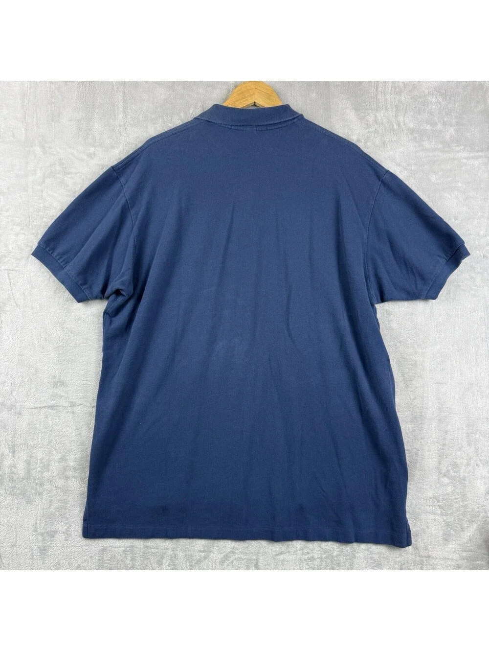 VTG Polo Ralph Lauren Mens XL Blue Polo Shirt Pony Logo Cotton Pique Preppy Golf